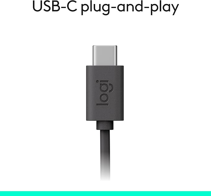 Logitech H391 Wired Headset for PC/Laptop, Stereo Headphones with Noise Canceling Microphone, USB-C, in-Line Controls, Works with Chromebook - Graphite (Pack of 12)