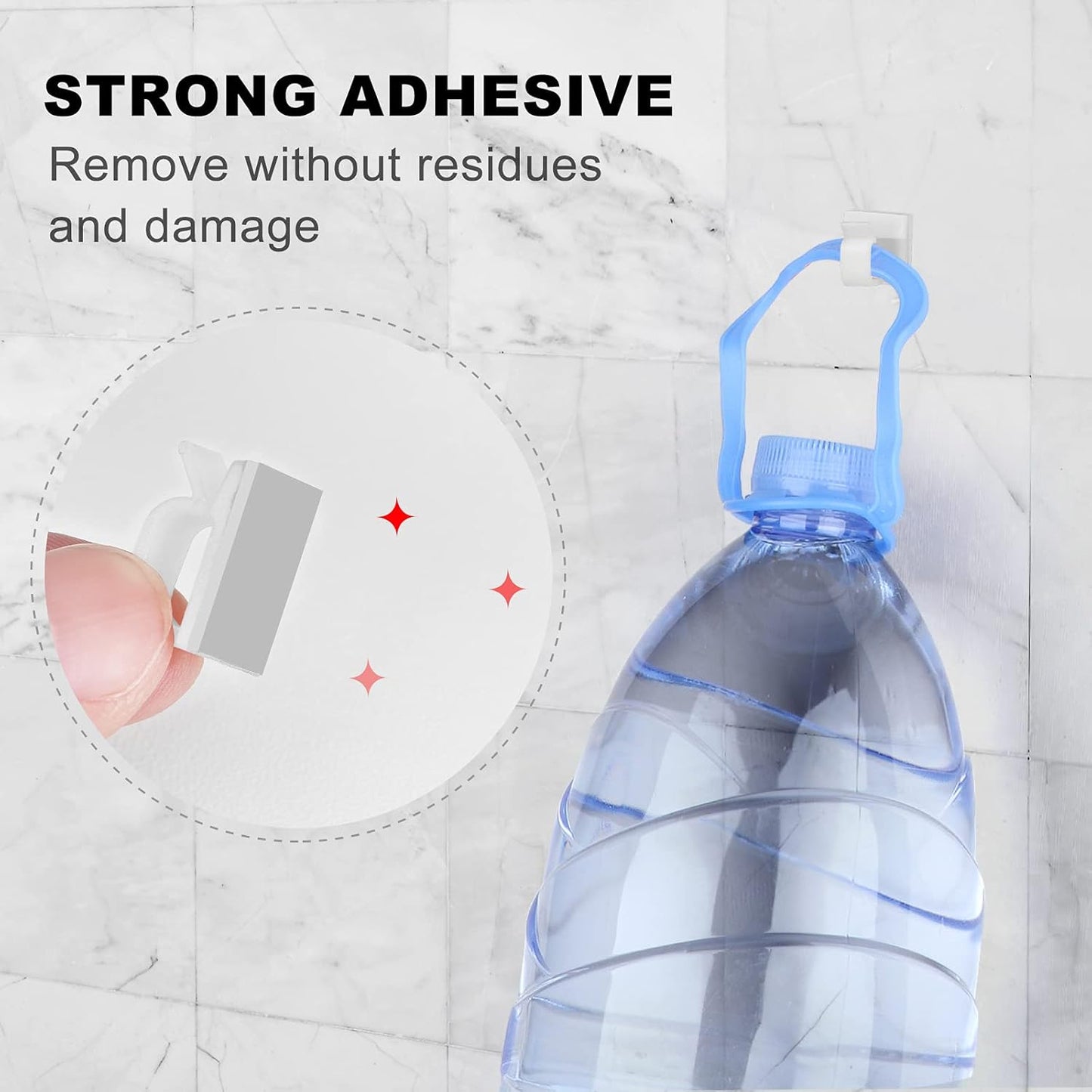 Adhesive Cable Clips White (Large, 45 PCS), Upgraded Wire Clips for Electric Wires, Cord Holders Management Under Desk, Car, Extension Cord, Ethernet Cable, LED Lights