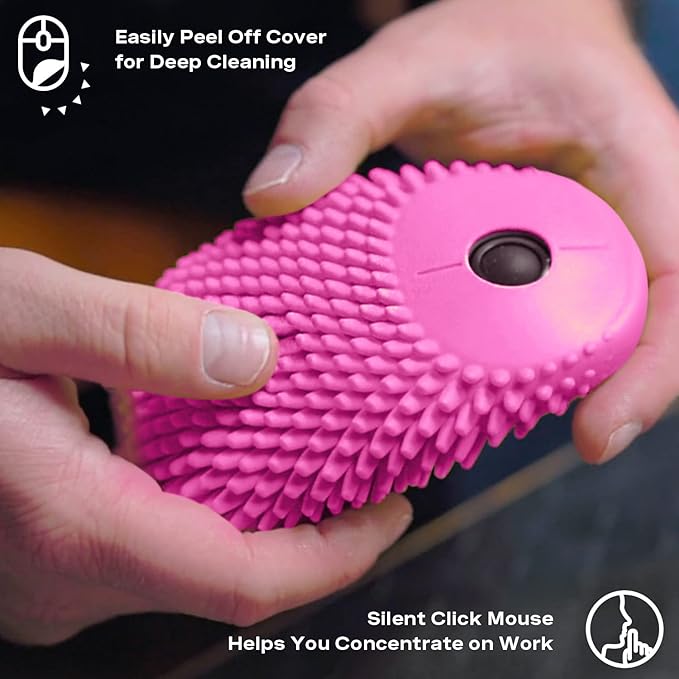 HedgeHog Health Hoglet Fidget Computer Mouse – Cute Wireless Design, Perfect Tactile Tool for Stress Relief and Focus. Combines Comfort and Functionality for a Unique and Engaging Experience.