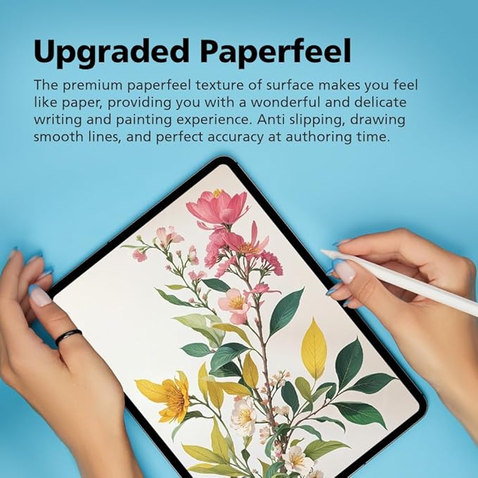 [2 Pack Paperfeel Screen Protector For Samsung Galaxy Tab S10 Plus 12.4 Inch, Anti-Glare Matte PET Film for Drawing and Writing Like on Paper, High Touch Sensitivity, Easy Installation