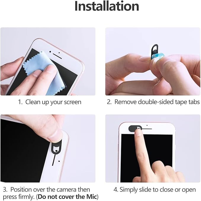 Laptop Camera Cover Slide,Webcam Cover Slide,Protecting Your Privacy Security & Shelter from Breath Lamp-Cute Pattern Design丨Fits Laptop & Desktop, PC-Ultrathin for iMac(Pnada)