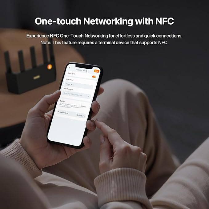 Tenda BE5100 Dual Band WiFi 7 Router (RE6L Pro) – 1x2.5G + 3x1G Ports, Easy Setup, Security Protect, Parental Control, Access Point Mode, Vertical Design, MLO, VPN, NFC