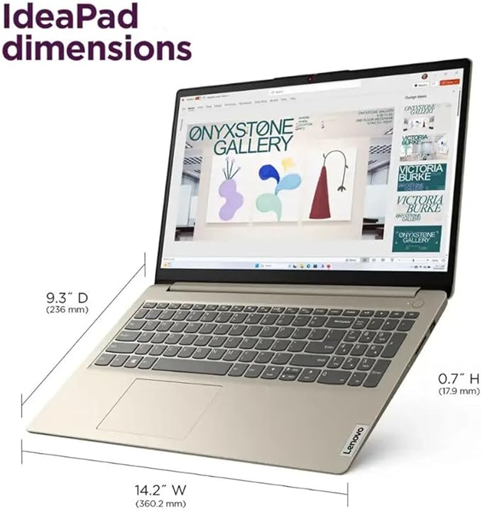 Lenovo 15.6" HD IdeaPad Anti-Glare Coating + 1 Year Microsoft 365, 20GB RAM, 1.1TB SSD, Windows 11 Pro, WiFi 6, HDMI, USB-C, Intel Processor, SD Card Reader, Up to 9.5 Hours Battery Life, w/WOWPC USB