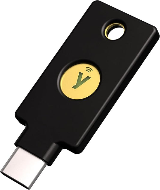 Yubico - Security Key C NFC - Black - Two-Factor authentication (2FA) Security Key, Connect via USB-C or NFC, FIDO U2F/FIDO2 Certified