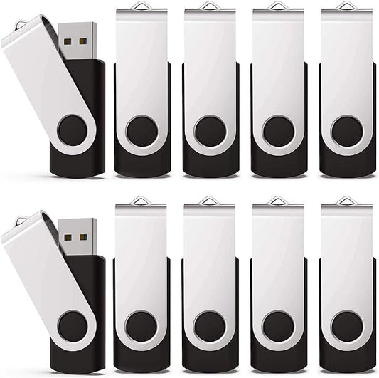 USB 3.0 Flash Drive, KEXIN 16 GB Flash Drive 3.0 16GB Thumb Drive Bulk Jump Drive Memory Stick Zip Drive, Black 10 Pack