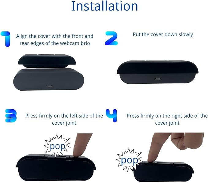 Webcam Cover Compatible with Logitech Brio 4K Webcam, Camera Lens Privacy Webcam Covers for Logi Brio hd 4K Pro