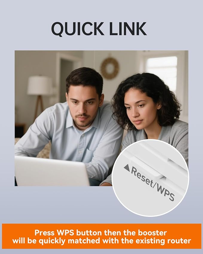 WiFi Extender with Ethernet Port, Covers Up to 13888 Sq.ft and 150+ Devices, WiFi Extender Signal Booster with Dual Band 5GHz/2.4GHz, Antennas, Ethernet Port & EasyMesh, 1-Tap Setup