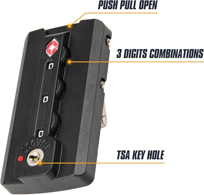 Zoofen 2 Pack Luggage Lock TSA Approved Luggage Travel Lock Luggage Suitcas Lock 3-Digit Combination Lock(Model D)