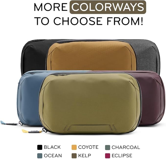 Peak Design Tech Pouch, Eclipse, Electronics Organizer for Travel or Everyday Carry, Origami-Style Storage, Cable Pass-Through, Weatherproof Recycled Nylon, Gear Carry Bag for Men and Women