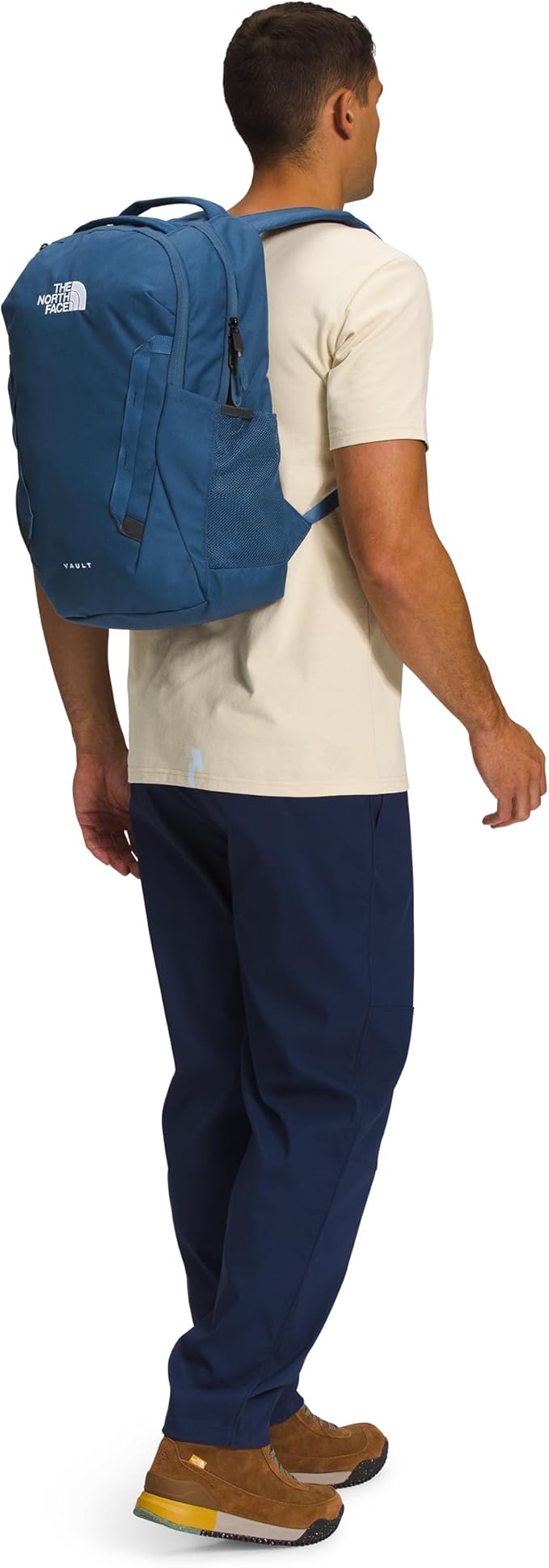 THE NORTH FACE Vault Everyday Laptop Backpack | Commuter Travel Bag with Water-Repellent Finish, Spacious Main Compartment, Shady Blue/TNF White-NPF, One Size