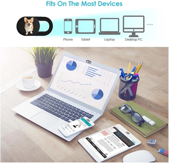 Laptop Camera Cover Slide - Camera Cover Protector Privacy for Laptop and Computer, 0.75 * 0.35 inch Webcam Cover Slide Camera Blocker (6 pcs)