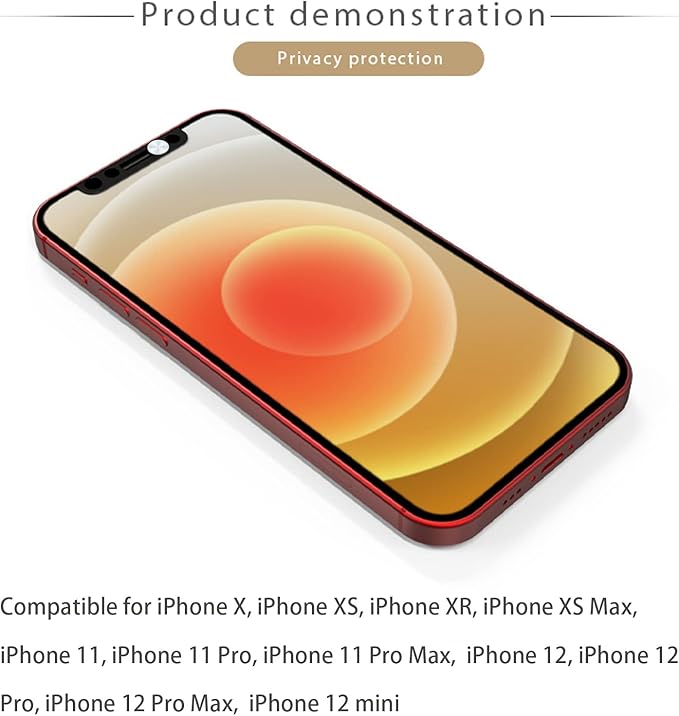Phone Front Camera Cover,Webcam Cover Compatible for iPhone X/XR/XS/XS Max, iPhone 11/11 Pro/11 Pro Max,iPhone 12/12 Mini /12Pro /12Pro Max,Protect Privacy and Security,Not Affect Face ID