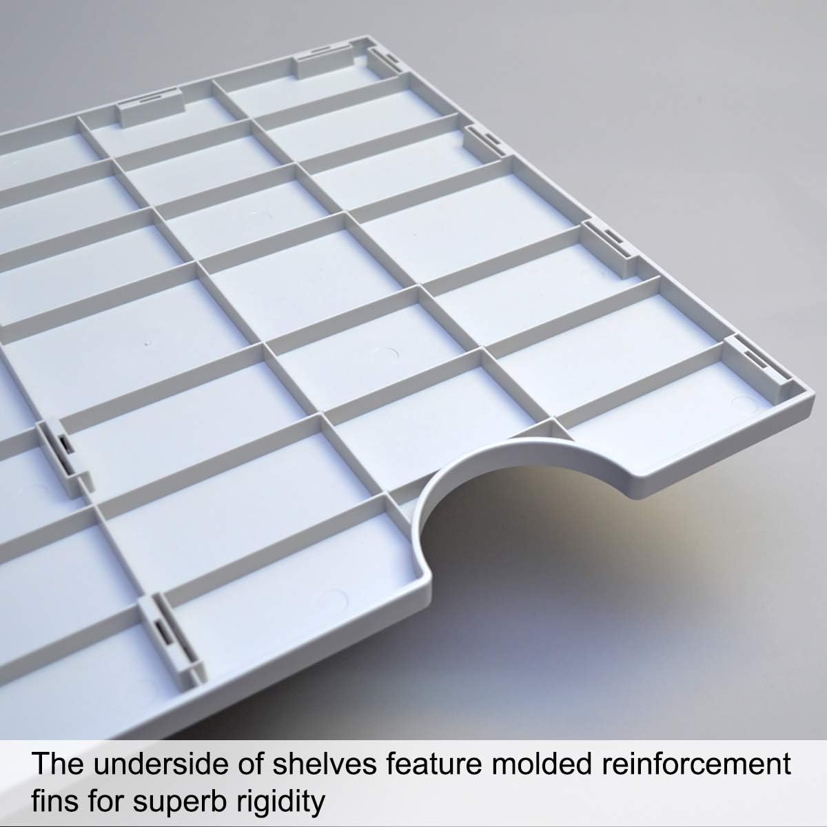 Ultimate Office TierDrop Jumbo 3-Compartment High-Wall (add-on Module) - Sorts Documents, Forms & Mail - Durable Construction Features Expandable, Modular, No-Tool Assembly Design (Gray w/Blue)