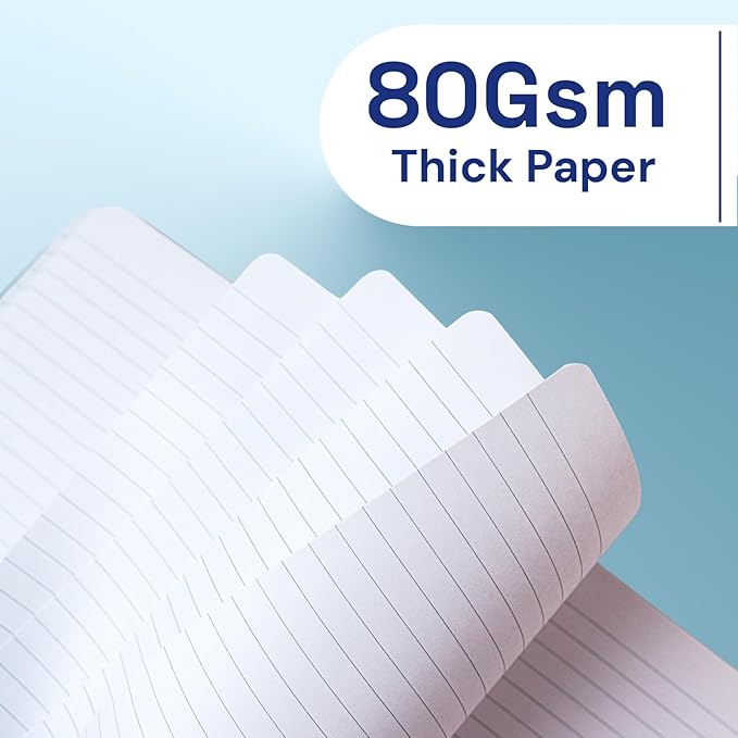 A4 Lined Journal Notebook, 8mm Ruled Notepad, Journaling for Writing, Work, School, Travel and Note Taking, Hardcover 160 Pages (80 Sheets) 8.27 x 11.6 inches Multicolored