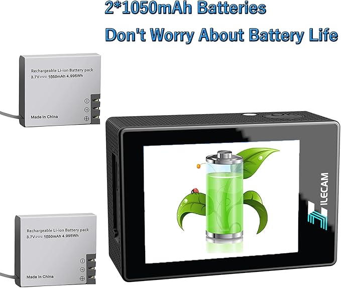 Action Camera 1080P Sports Camera 32GB Memory Card Action Cam 4xZoom 131ft Underwater Waterproof with 2 X Batteries and Multi-Function Accessory(X2R)