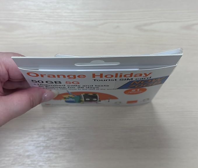 Orange Holiday Europe Prepaid Sim 100GB Internet Data | 30 Days-Use | Data tethering Allowed | 120min & 1000 SMS from Europe to Any Country Worldwide+1 Sim Card Holder+1 Pin