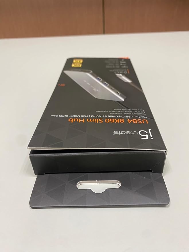 j5create USB4 8K60 Slim Hub - 6 in 1 USB4 Hub with 8K60/4K144 HDMI, PD Charging, USB-A, USB-C Ports | Compatible with MacBook, Windows Laptops, Thunderbolt 3/4, and USB4 Devices (JCH453)