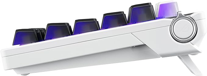 ASUS ROG Azoth X Wireless Mechanical Gaming Keyboard – 75% TKL, Tri-Mode Connectivity, Hot Swappable Pre-lubed ROG NX V2 Snow Linear Switches, South-Facing PCB, PBT Keycaps, PC/Mac Support - White