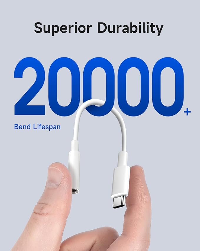 USB C to 3.5mm Audio Headphone Adapter, Type C to Jack Dongle Adapter Cable Cord Compatible with Apple iPhone 17/16/15 Pro Max Plus, iPad, MacBook, Samsung Galaxy S24 S23 S22 S21 Ultra (500-Pack)