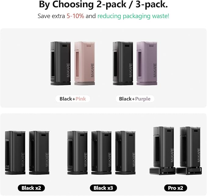 MiiKARE Travel Essentials Airplane Phone Holder, Universal Handsfree Phone Mount for Flying with 360 Degree Rotation, Travel Must Haves Phone Stand for Desk, Tray Table, Purple