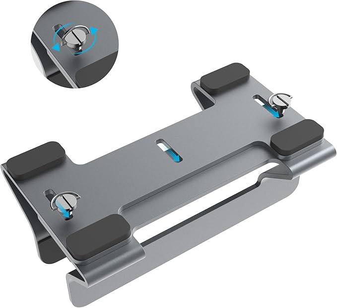 Aluminum Vertical Laptop Stand Dock Holder, Adjustable Slot Width 12-42mm, Space-Saving Upright Storage for MacBook and Laptops