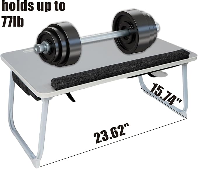 Lap Desk for Laptop with Cushion,Folding Laptop Desk for Bed with USB,Bed Desk,Portable Computer Lap Desk,23.62"*15.74",Grey