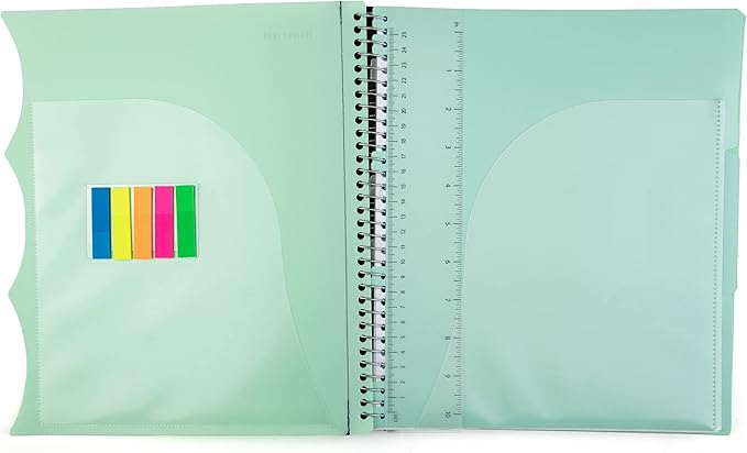 Mintra Office Durable PREMIUM Spiral Notebook (Sage Green, 3 Subject (8.5in x 11in))