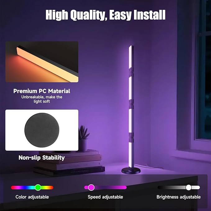 Led Desk Lamp with Atmosphere Lighting, Smart RGB LED Desk Lamp-Music Sync and 16 Million DIY Colors, Foldable Lamp with Dimmable and Timer, Modern LED Lights for Desk, and Gaming Rooms
