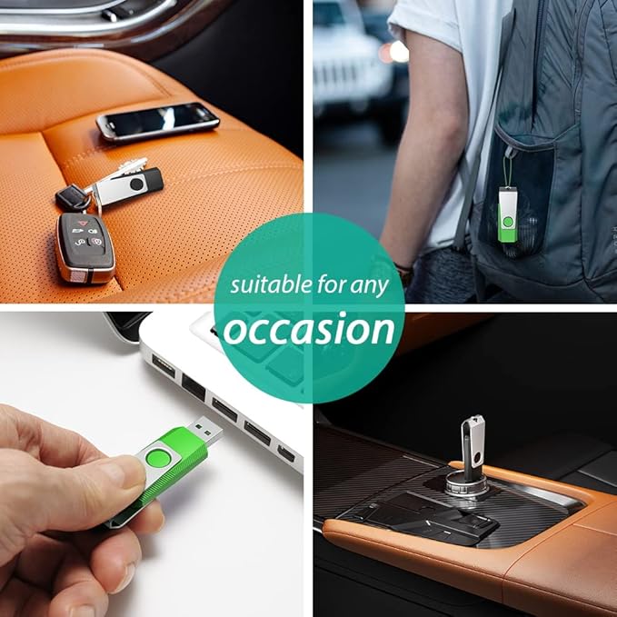 Aiibe 128GB Flash Drive 3.0 2 Pack 128GB USB Flash Drive Thumb Drive Zip Drive USB 3.0 Memory Stick USB Drive with Keychain (128G, 2 Colors: Black Green)