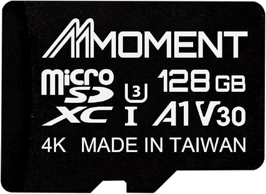 MMOMENT 128GB Micro SDXC Card, MM13 Jolly, A1, UHS-I, U3, V30, Class 10 Compatible, Read Speed Up to 100 MB/s,Write Speed Up to 40 MB/s, SD Adapter Included