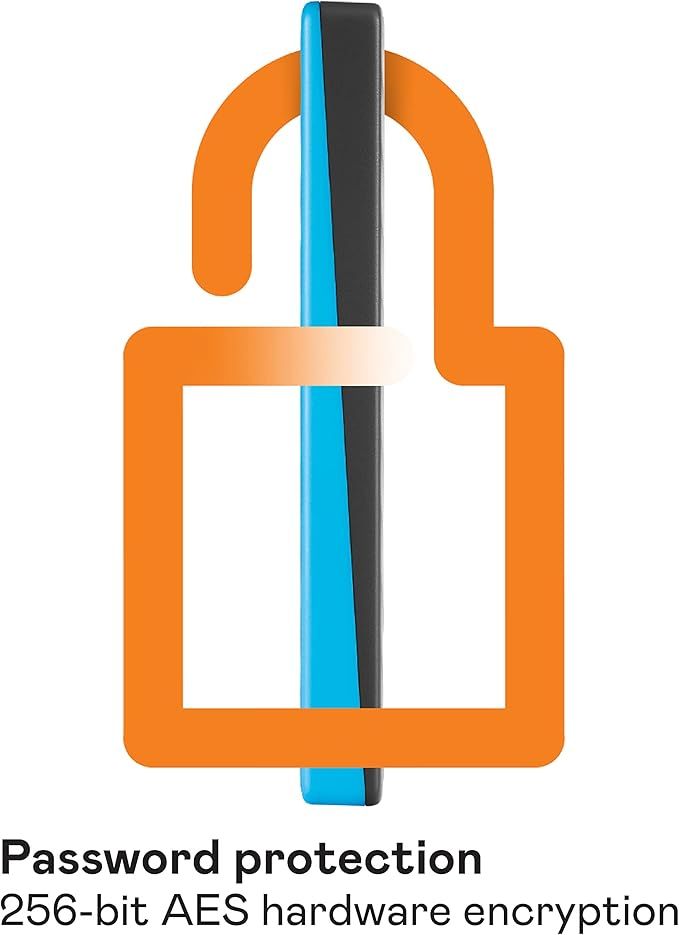 WD 2TB My Passport, Portable External Hard Drive, Blue, backup software with defense against ransomware, and password protection, USB 3.1/USB 3.0 compatible - WDBYVG0020BBL-WESN