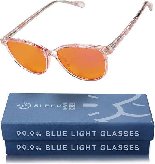 Blue Light Blocking Glasses for Women + Men - Better Sleep + Anti Eye Strain Protection - Computer Screens & Gaming