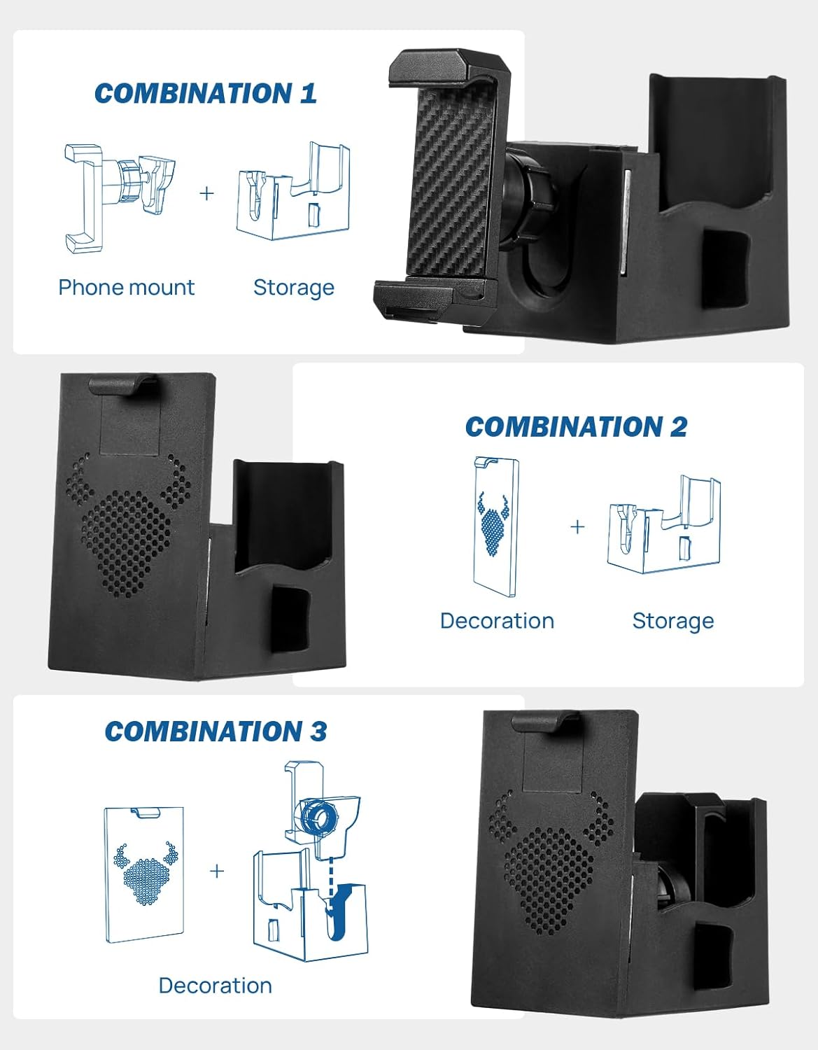 JOYTUTUS Cubby Phone Mount Cubby Storage Compatible with Ford Maverick 2024 2023 2022 Truck Dash Cubby Insert Phone Holder & Storage Box Kit