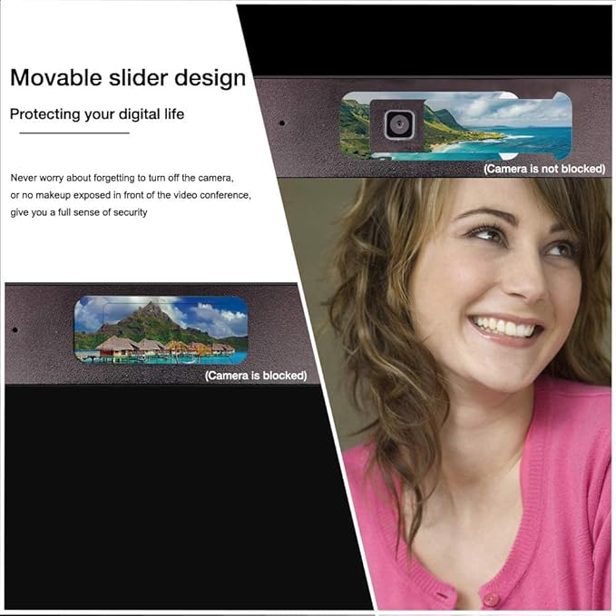 Laptop Camera Cover Slide,Protective Cover for Laptop, Desktop, PC,MacBook Pro, MacBook Air, iPad, iMac, Tablet,Protecting Privacy Security (Scenery)