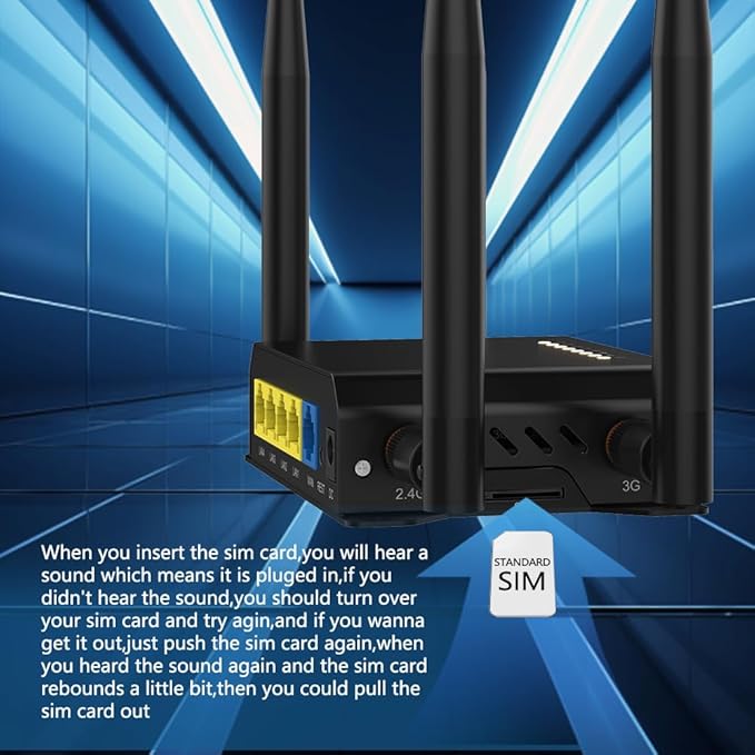 4G LTE Wireless WiFi Verizon Router, 300 Mbps Best Hotspot with SIM Card Slot and USB Tethering for Home,RV，WE826-Q