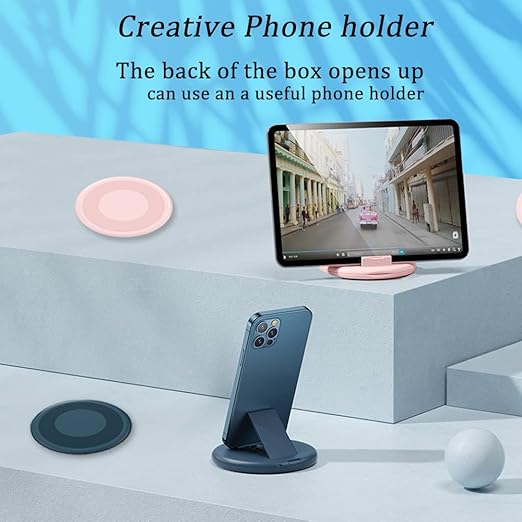 Multi USB Charging Adapter Cable Kit, USB C to iOS Device Adapter Box, Conversion Set A & Type C to Male Micro/Type C/iOS Device, Data Transfer, Card Storage, Tray Eject Pin, Phone Holder (Pink)