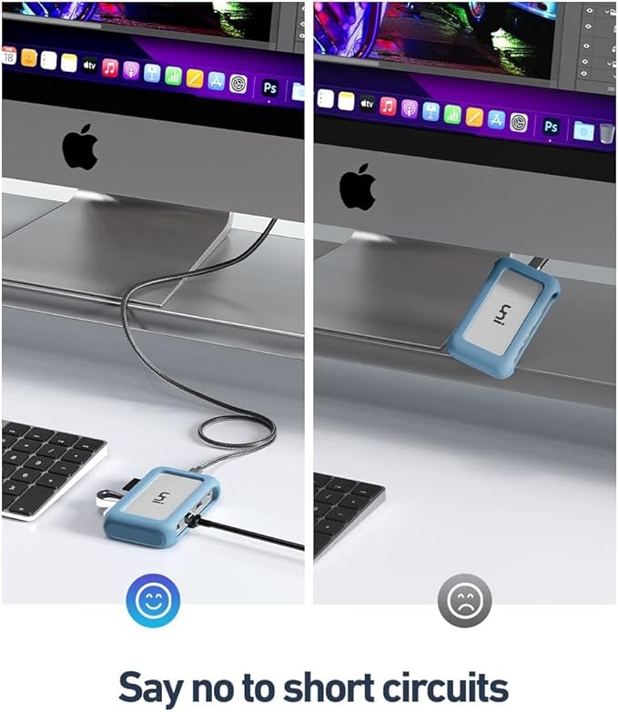 uni USB C Hub, 8-in-1 USB Type C Multiport Hub, 4K @60Hz HDMI, 1-Gbps LAN, 100W PD, 5 Gbps USB 3.0, Compatible with iPad Pro, MacBook Pro/Air, Dell XPS, Galaxy, etc, 3FT
