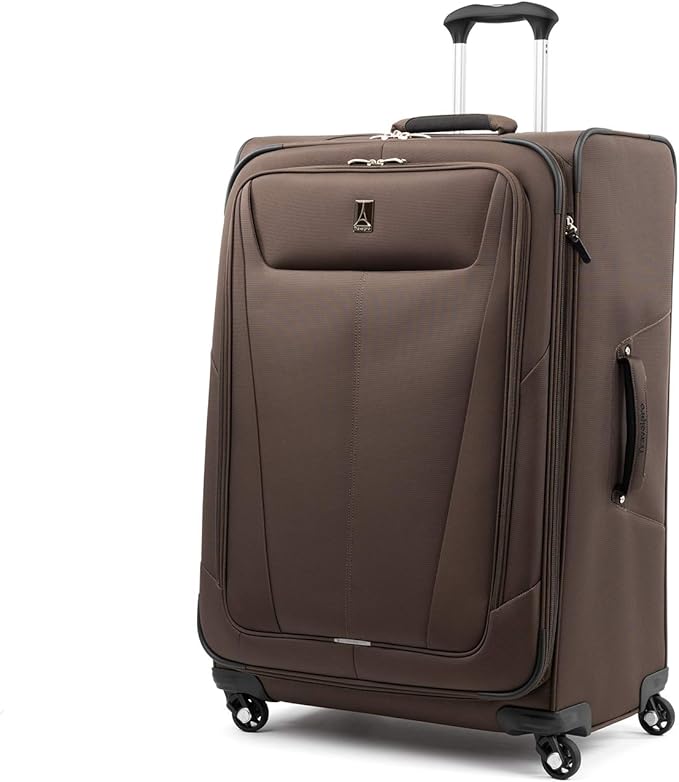 Travelpro Maxlite 5 Softside Expandable Checked Luggage with 4 Spinner Wheels, Lightweight Suitcase, Men and Women, Mocha, Checked Large 29-Inch