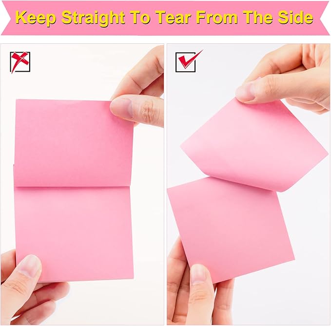 Fainne 120 Pack Sticky Notes Bulk Back to School Supplies Self Stick Note Pads Paper Memo for Office First Day of School Student Teacher Essentials (3x3 Inch,Pastel Color)