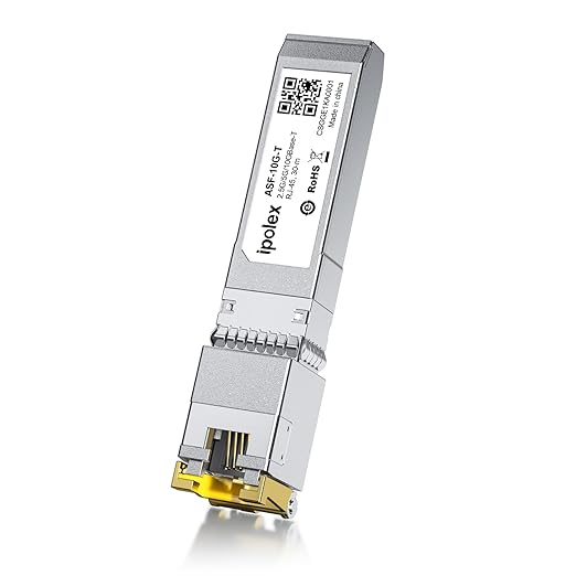 ipolex 2.5/5/10G SFP+ to RJ45 Transceiver, 10GBase-T Module, 10G-T Copper SFP+ CAT6a/CAT7 RJ45 Module, Up to 30m, for Cisco SFP-10G-T-S, Ubiquiti UF-RJ45-10G, Meraki, TP-Link, Netgear and More