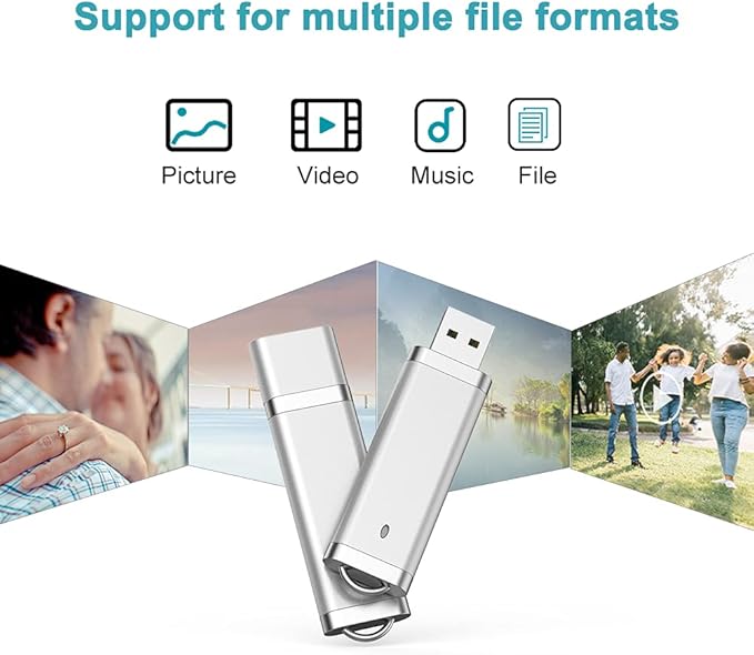 KEXIN 16 GB Flash Drive 10 Pack 16GB Thumb Drive Multipack Silver Jump Drives