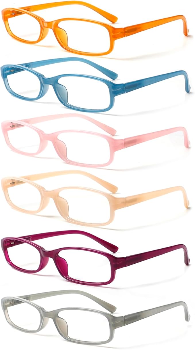 NORPERWIS 6 Pack Ladies Reading Glasses for Women Blue Light Blocking Spring Hinge Fashion Eyeglasses Readers for Women (Mix Color-1, 1.75)