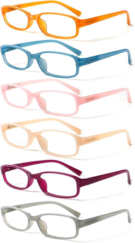 NORPERWIS 6 Pack Ladies Reading Glasses for Women Blue Light Blocking Spring Hinge Fashion Eyeglasses Readers for Women (Mix Color-1, 3.00)