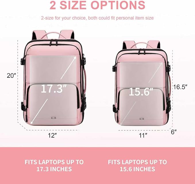 Carry On Travel Backpack, 35L-40L Expandable Extra Large Airline Approved,Lightweight Daypack for Men and Women