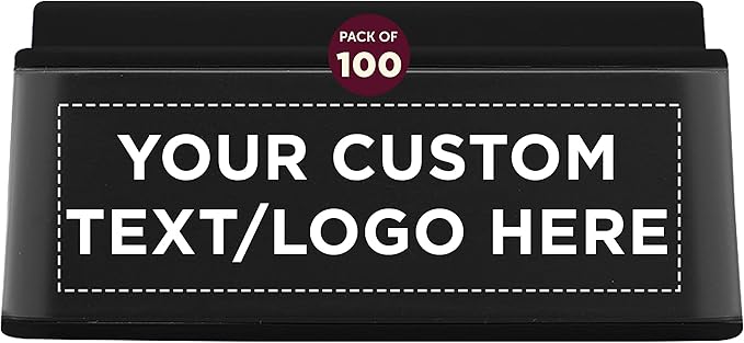 DISCOUNT PROMOS Custom Light Up Logo Phone Stands Set of 100, Personalized Bulk Pack - Essential Smartphone Accessory, Perfect for Office and Home - Black