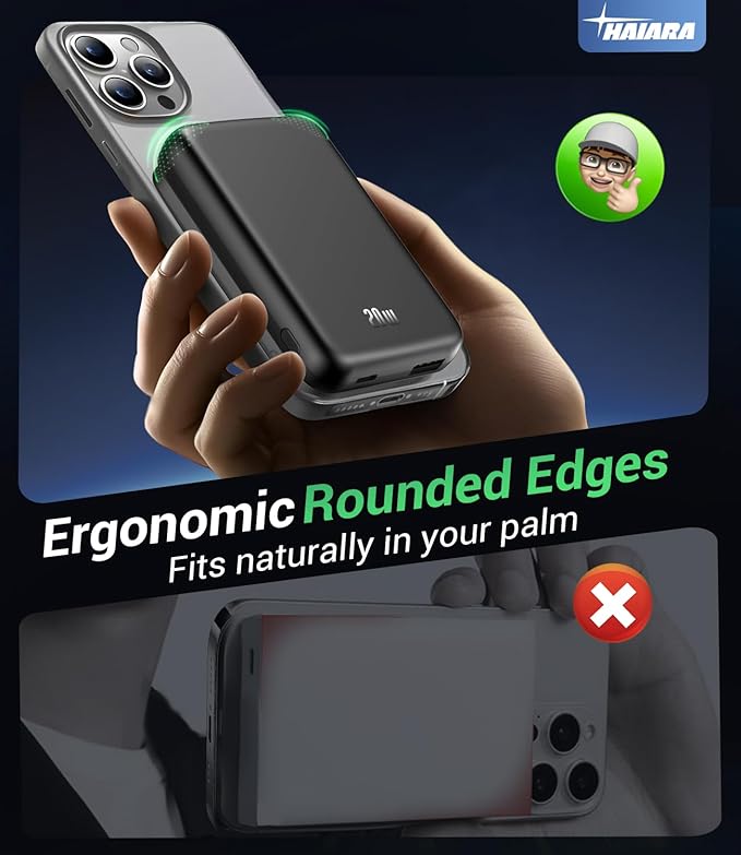 for Magsafe Battery Pack, 10000mAh Magnetic Portable Charger with USB-C Cable 20W Fast Charging, Slim & Lightweight Wireless Power Bank for iPhone 17/16/15/14/13 Series, for Travel Cruise Essentials