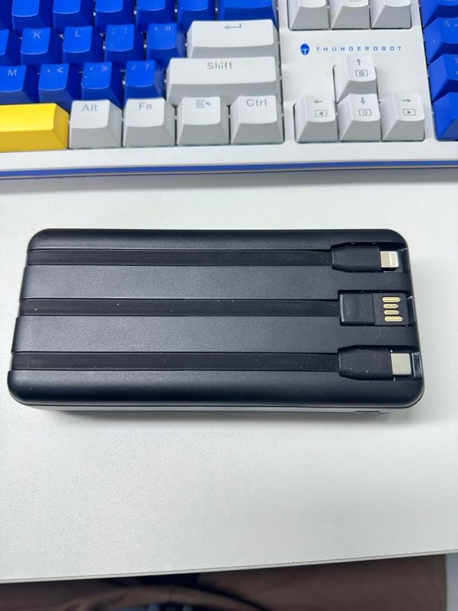 Portable Charger 40000mAh Power Bank Built-in Cable Battery Pack, PD 22.5W Fast Charging Portable Phone Charger 4 Output 3 Input, Compatible with iPhone 16 15 14 13 Samsung Google iPad (Pink)