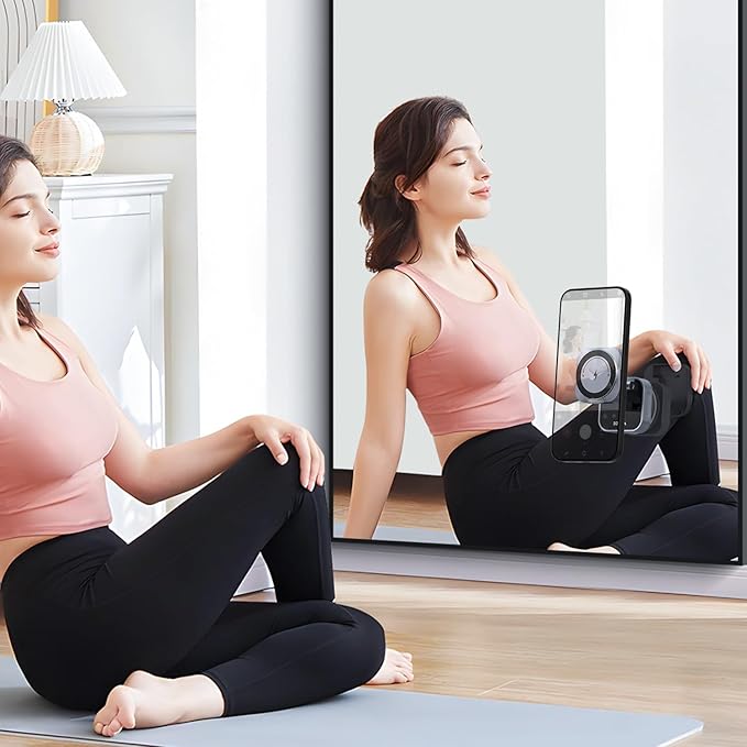 Vacuum Magnetic Suction Phone Holder, 15W Wireless Charger Foldable Suction Cup Stand for iPhone 17 16 15 14 13 12 Series, Portable Phone Mount Use in Car/Mirror/Glass/Screen/Smooth Surface