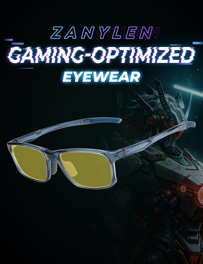 Blue Light Blocking Computer Screen Glasses | Gaming Glasses | Anti Eye Strain Protection for Men and Women