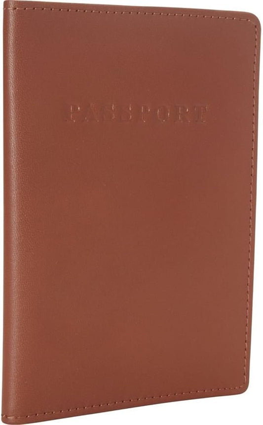 Royce Leather Rfid Blocking Passport Travel Document Organizer In Genuine Leather Packing Organizer, Tan 2